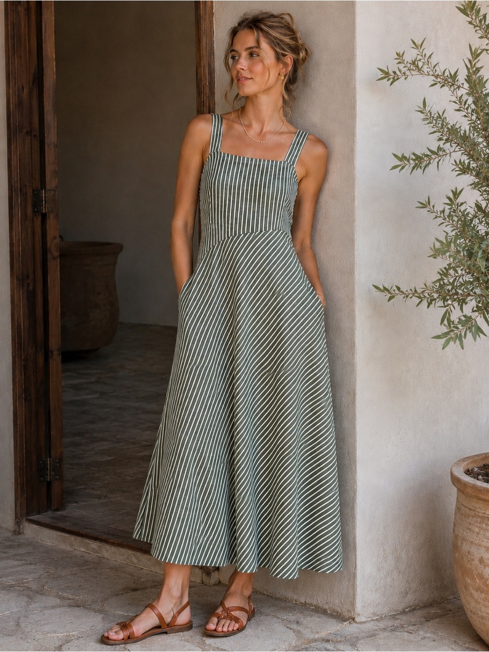LJC Design Linen Dress Size Medium